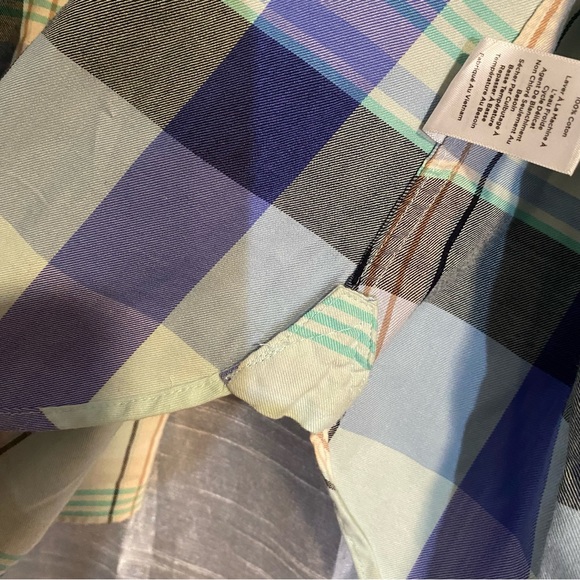 Talbots plaid women’s shirt SZ M, GUC 100% cotton,bust 21” flat, length 27” - Picture 7 of 9